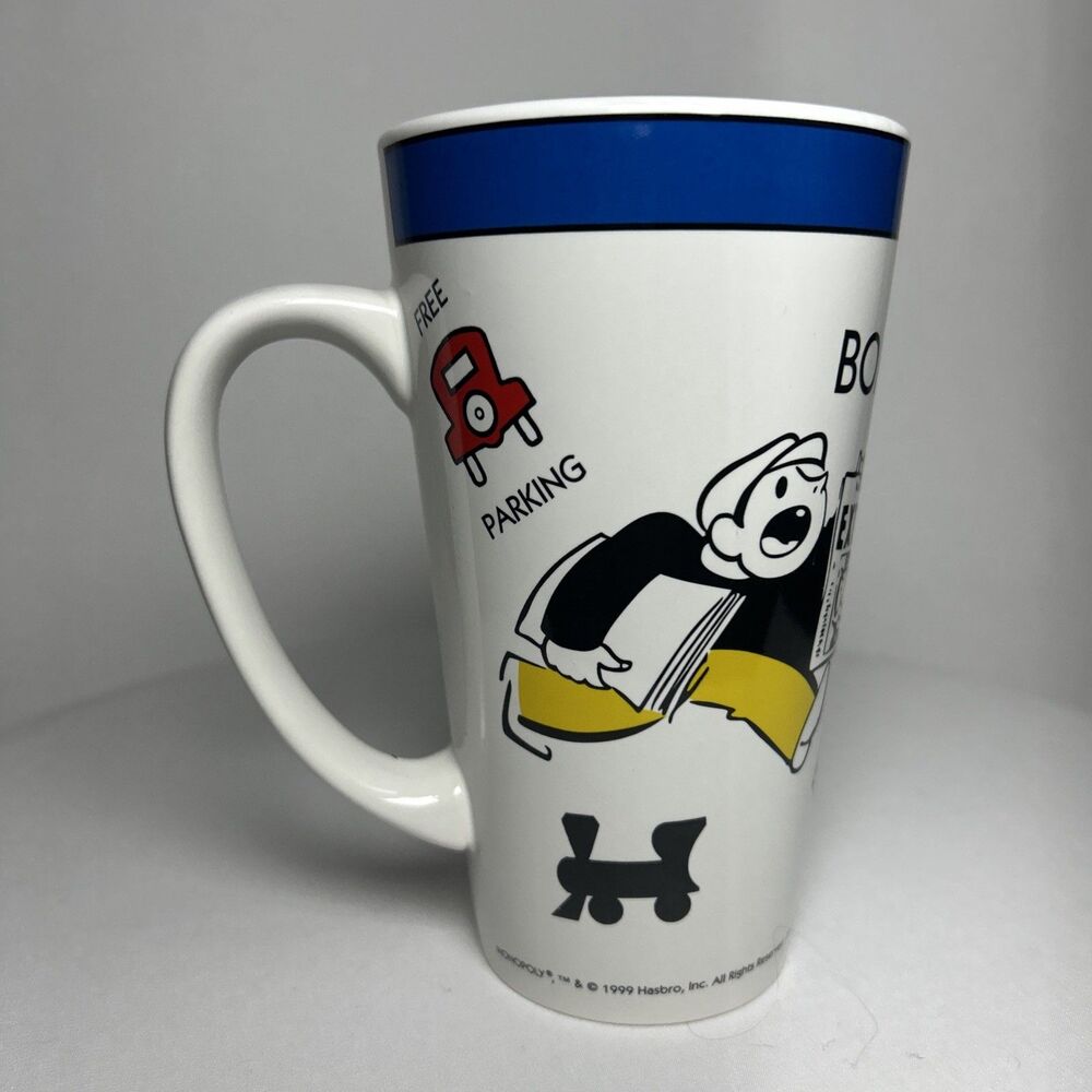 Monopoly Park Place Tall Mug 6" Coffee Cup 16 oz Mr Monopoly 1999